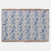 Rustiek Frans Land Blauw Toile de Jouy Deken (Voorkant)
