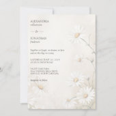 Rustiek Gebied van Daisies Bruiloft Kaart (Voorkant)