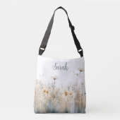Rustiek Gebied van Wildbloemen Monogram Crossbody Tas (Voorkant)