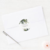 Rustiek gebladerte blauwe gom eucalyptus dank u ronde sticker (Envelop)