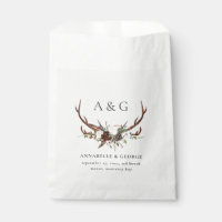 Rustiek gebladerte bloemen en hert bruiloft feest 