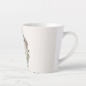 Rustiek gebladerte krijt houten plak latte mok (Rechts)