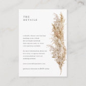 Rustiek gedroogd gras Pampas Details Informatiekaartje (Voorkant)