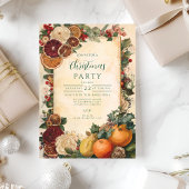 Rustiek gedroogd Sinaasappel en fruitkerst Kaart