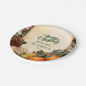 Rustiek gedroogd Sinaasappel en fruitkerst Papieren Bordje (Gekanteld)