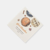 Rustiek Geef Bedankt Thanksgiving Dinner Paper Servet (Hoek)