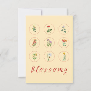 Rustiek Geel Narcissen Bloesem Collage Bedankkaart