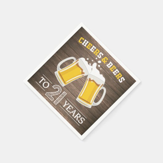 Rustiek gejuich en bier tot 21 jaar servetten (Hoek)