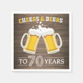 Rustiek gejuich en bier tot 70 jaar servetten (Voorkant)