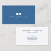 Rustiek Geraffineerde Mannen Bow Stropdas Logo op Visitekaartje (Voorkant / Achterkant)