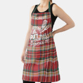 Rustiek geruite gepersonaliseerde elegante chef-ko schort (Insitu)