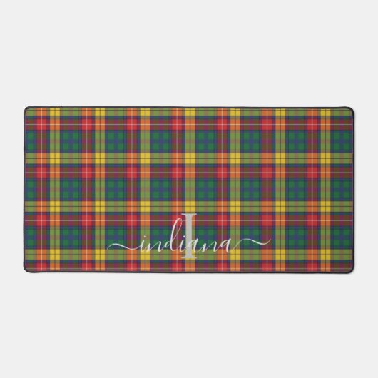 Rustiek geruite Monogram Classic Buchanan Tartan Bureaumat (Voorkant)