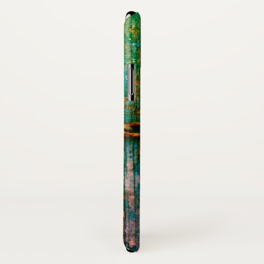 Rustiek geschilderd hout sleutelgat ketting blauw  Case-Mate iPhone case (Achterkant / rechts)