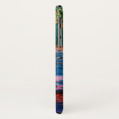 Rustiek geschilderd hout sleutelgat ketting blauw  Case-Mate iPhone case (Achterkant/links)