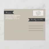 Rustiek gesneden eikenboom bruiloft Save the Date  Aankondigingskaart (Achterkant)