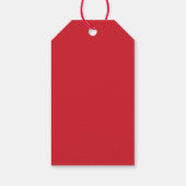 Rustiek gespeeld Elegant Script Red White Gingham Cadeaulabel (Achterkant)