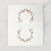 Rustiek gewei bruiloft gevouwen plaats kaarten (Buitenkant ongevouwen)