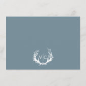 Rustiek gewei met bloemenkrans | Bruiloft Informatiekaartje (Achterkant)