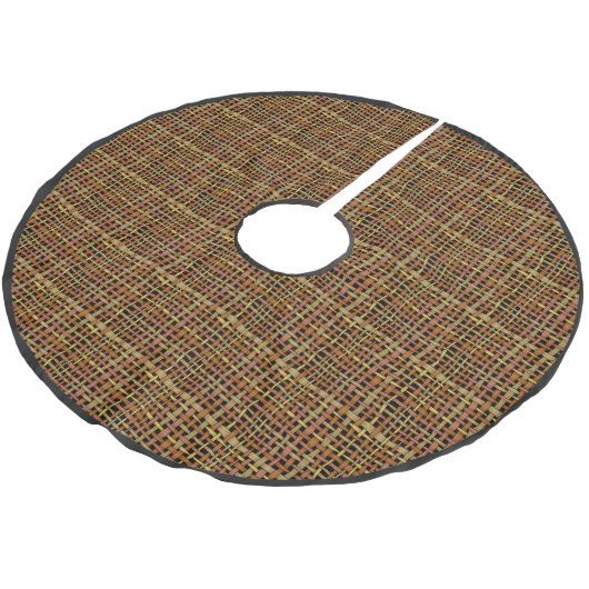 Rustiek Geweven Rough Burlap Red Kerstboom Rok (Gekanteld)