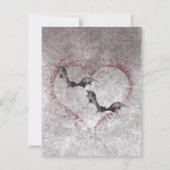 Rustiek Gothic Zwart & Bourgondië Halloween Bruilo Save The Date (Achterkant)