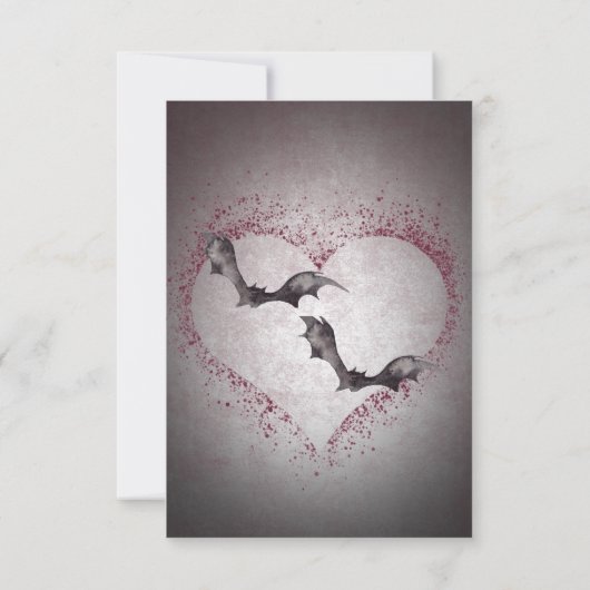 Rustiek Gothic Zwart & Bourgondië Halloween Bruilo Save The Date (Achterkant)