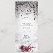 Rustiek Gothic Zwart & Bourgondië Halloween Lang Menu (Voorkant)