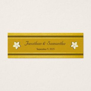 Rustiek Goud Bloemen Bruiloft Slim Favor Labels Mini Visitekaartjes