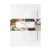 Rustiek Goud, Paarse, & Blush Roze Bloemen 2 v2 Uitnodigingen Wikkel (Voorkant Voorbeeld)