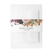 Rustiek Goud, Paarse, & Blush Roze Bloemen Uitnodigingen Wikkel (Voorkant Voorbeeld)