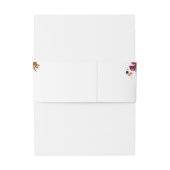 Rustiek Goud, Paarse, & Blush Roze Bloemen Uitnodigingen Wikkel (Achterkant Voorbeeld)