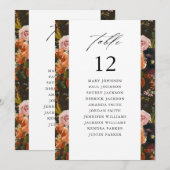 Rustiek Goud, Paarse Bro Tafelnummer Zitenkaart (Voorkant / Achterkant)