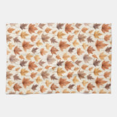 Rustiek Goudbruin Waterverf Fall Leaves Pattern Theedoek (Horizontaal)