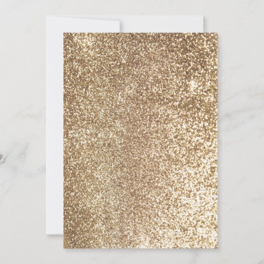 Rustiek Gouden Glitter Pompoenen Thanksgiving Dine Kaart (Achterkant)