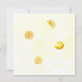 Rustiek Gouden Krans Lemon Zomer Boho Baby shower Kaart (Achterkant)