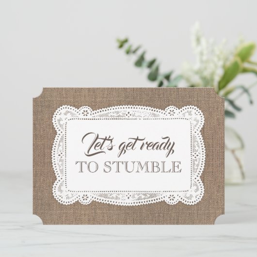 Rustiek Grappig Bruidsmeisje / Maid of Honor Voors Kaart (Staand voorkant)