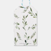 Rustiek Green Woodland Baby shower Dank je wel Fav Cadeaulabel (Achterkant)