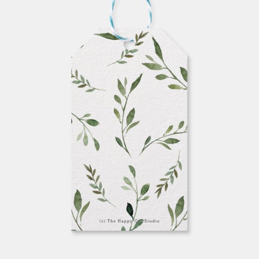 Rustiek Green Woodland Baby shower Dank je wel Fav Cadeaulabel (Achterkant)