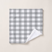 Rustiek grijs en wit Buffalo Plaid Patroon Bad Handdoek (Wasdoekje)