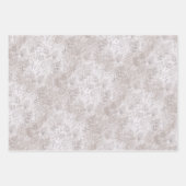 Rustiek grijs geplakt en drie bijpassende patroon inpakpapier vel (Voorkant 3)