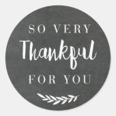 Rustiek Grijs Herfst Herfst Thanksgiving Gift Ronde Sticker (Voorkant)