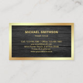 Rustiek Grijs Hout Goud Luxe Jacht Charter Visitekaartje (Achterkant)