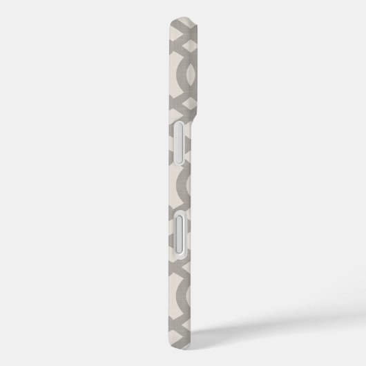 Rustiek Grijs Trellis Monogram Case-Mate iPhone Case (Achterkant / Rechts)