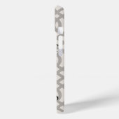 Rustiek Grijs Trellis Monogram Case-Mate iPhone Case (Achterkant / Links)