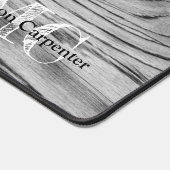  rustiek grijs verbrand hout Carpenter Monogram Bureaumat (Hoek)