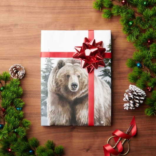 Rustiek Grizzly Beer cadeaupapier (Feestdagen Geschenken)