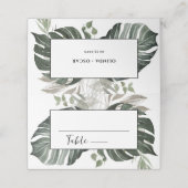 Rustiek groen botanische Waterverf bruiloft (Buitenkant ongevouwen)