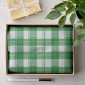 Rustiek groen en wit geplakt traditioneel geruit tissuepapier (Geschenk)