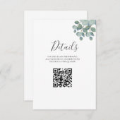 Rustiek groen Eucalyptus zomerhuwelijk. (Voorkant / Achterkant)