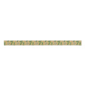 rustiek groen Holly Berry Christmas Grosgrain Lint (Voorkant)