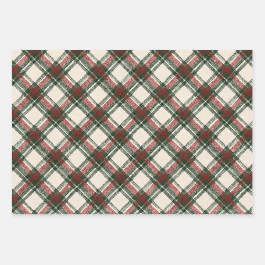 Rustiek groen kerstplakpapier inpakpapier vel (Voorkant)